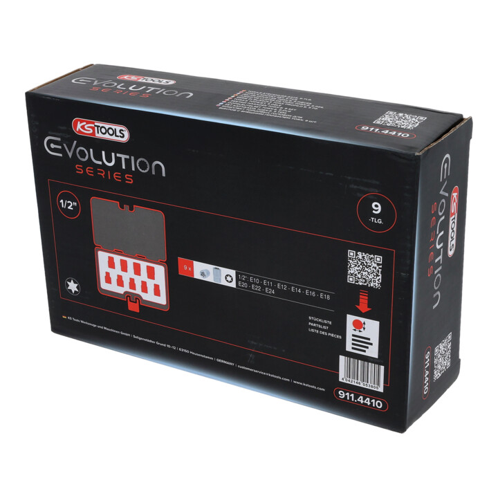 KS Tools 1/2" TX-E dopsleutelset, 9-delig, E10-E24