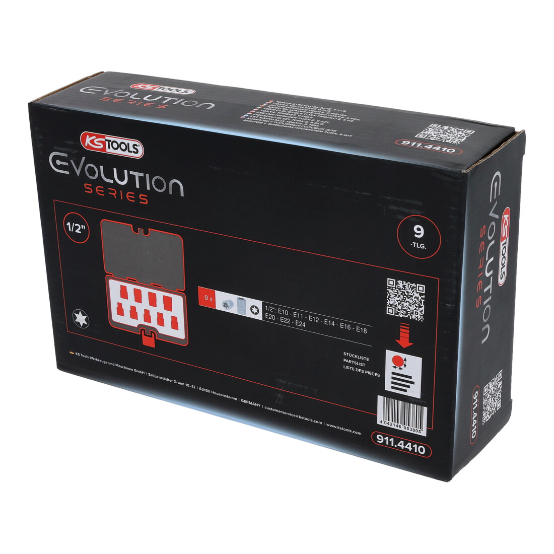 KS Tools 1/2" TX-E dopsleutelset, 9-delig, E10-E24