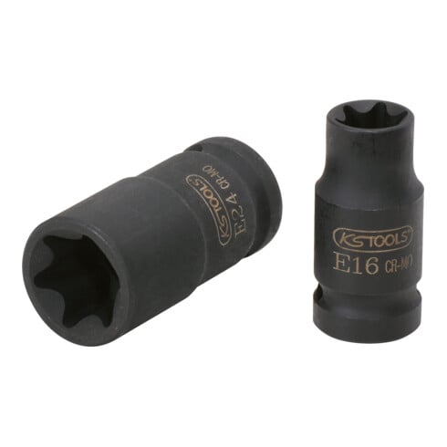 KS Tools 1/2" TX-E stopcontact, kort