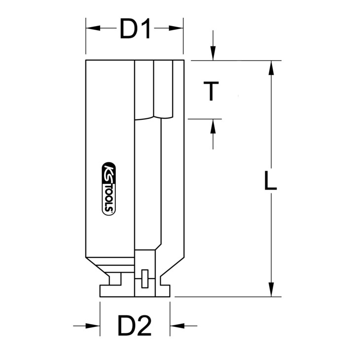 KS Tools 1/2" TX-E krachtdop, lang, E11