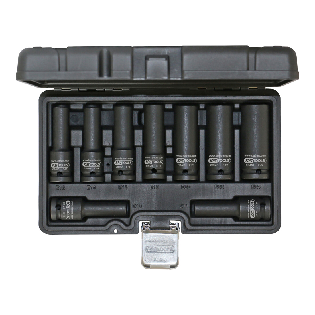 KS Tools 1/2" TX-E-Kraft-Stecknuss-Satz, 9-teilig, E10-E24
