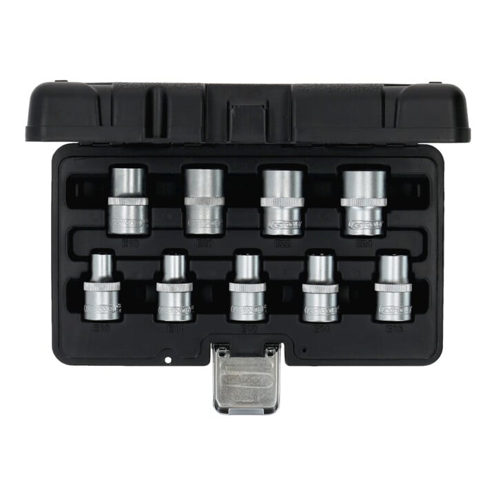 KS Tools 1/2" TX-E-Stecknuss-Satz, 9-teilig, E10-E24