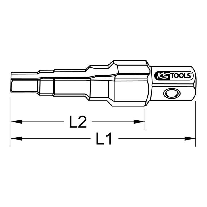 KS Tools 1/2" universele steeksleutel, 4-traps, 3/8"-1"
