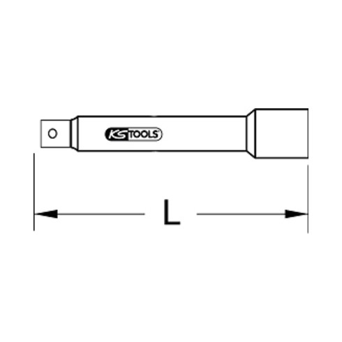 KS Tools 1/2" verlengstuk met beschermende isolatie, 75mm