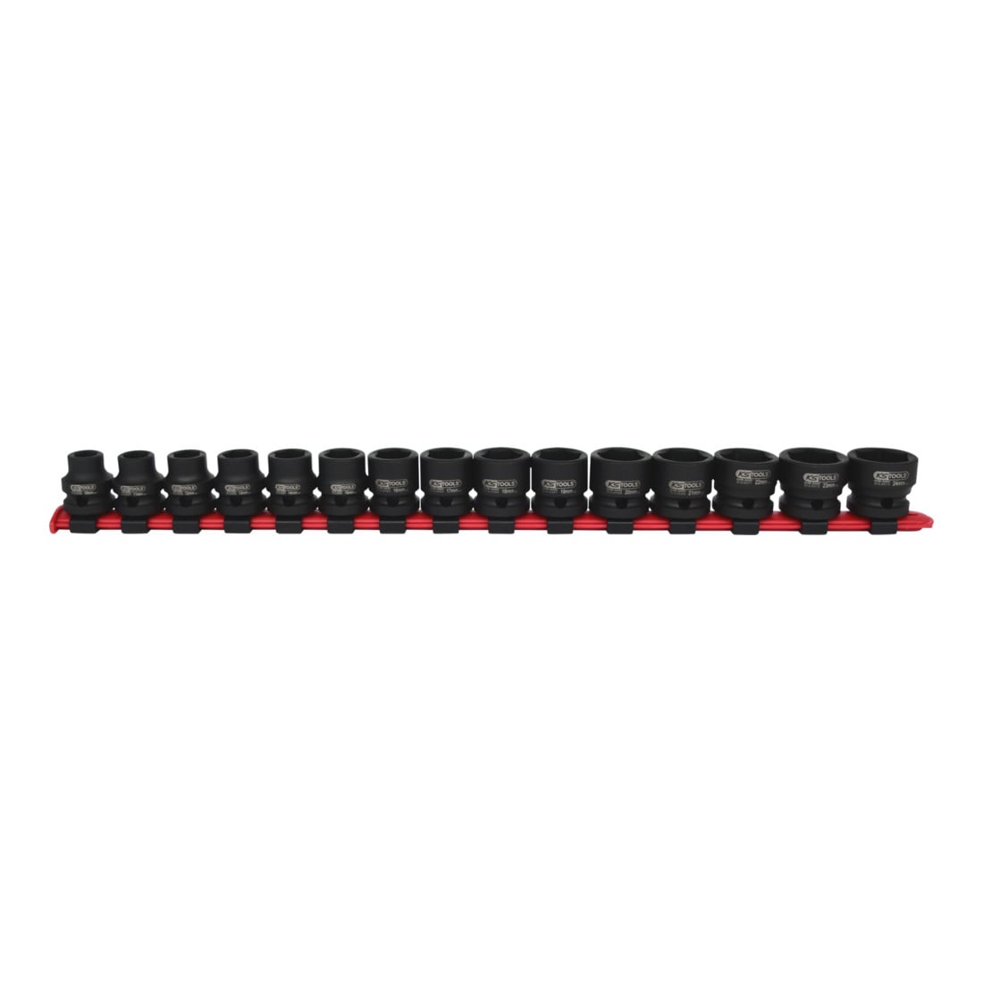 KS Tools 1/2" zeskant dopsleutelset, extra kort, 15-delig.