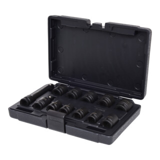 KS Tools 1/2" zeskant dopsleutelset, kort, 12 stuks