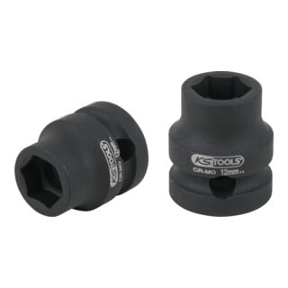 KS Tools 1/2" zeskant elektrische bus, extra kort, 12,0 mm