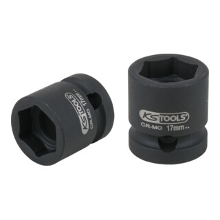 KS Tools 1/2" zeskant krachtdop, extra kort, 17,0 mm