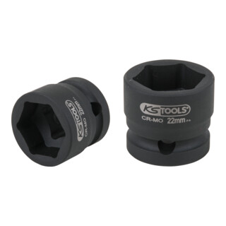 KS Tools 1/2" zeskant krachtdop, extra kort, 22,0 mm