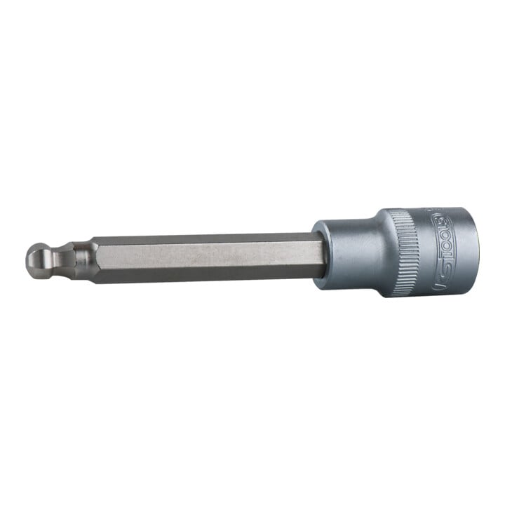 KS Tools 1/2 Zoll Bit-Stecknuss Innensechskant mit Kugelkopf, lang, 13 mm