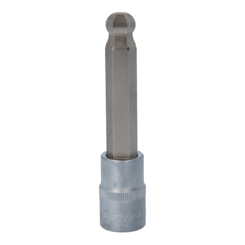 KS Tools 1/2 Zoll Bit-Stecknuss Innensechskant mit Kugelkopf, lang, 13 mm