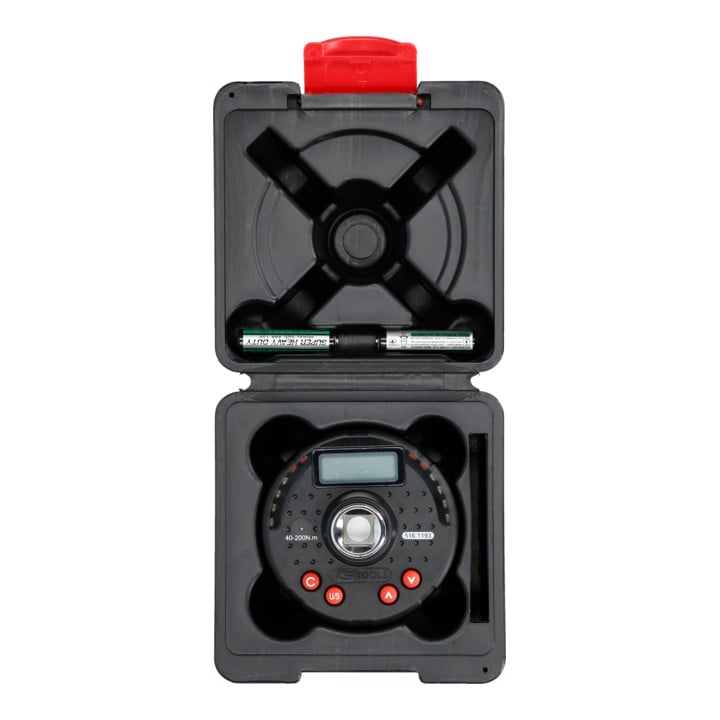 KS Tools 1/2 Zoll Digitaler Drehmomentadapter mit Winkelmesser, 10-200 Nm