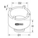 KS Tools 1/2 Zoll KM-Nutmuttern-Schlüssel KM6, Zapfen außenliegend-5