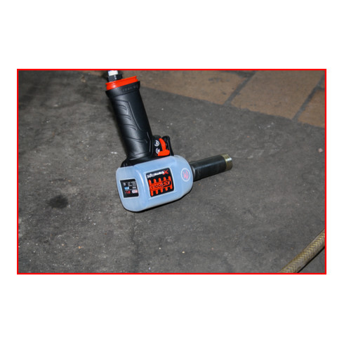 KS Tools 1/2 Zoll miniMONSTER Xtremelight Hochleistungs-Druckluft-Schlagschrauber 1.390 Nm mit Schutzhülle und Geräusch-Reduzier-Schlauch