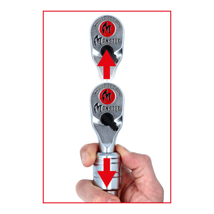 KS Tools 1/2 Zoll Monster Teleskop-Umschaltknarre, 100 Zahn