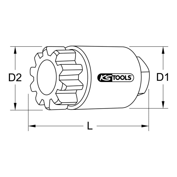 KS Tools 1/2 Zoll Motor-Durchdrehvorrichtung für Volvo