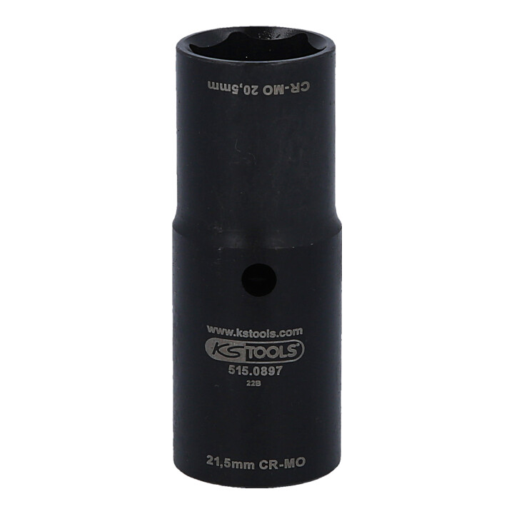 KS Tools 1/2 Zoll Spezial-Alu-Felgen 2 in 1 Kraft-Stecknuss für Ford, 20,5 / 21,5 mm