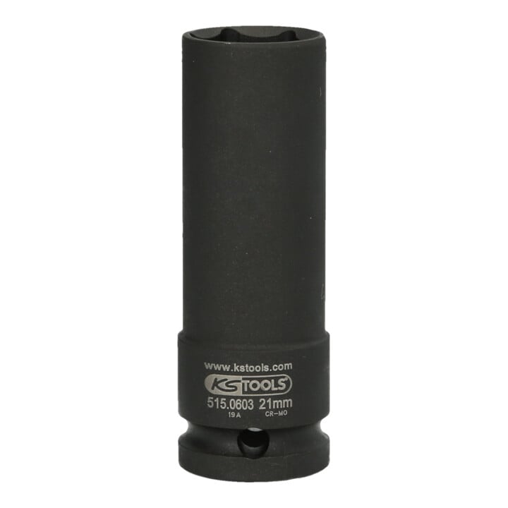 KS Tools 1/2 Zoll Spezial-Kraft-Stecknuss für geschraubte Spurplatten, 21 mm
