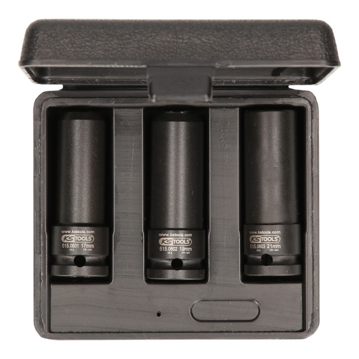 KS Tools 1/2 Zoll Spezial-Kraft-Stecknuss-Satz für geschraubte Spurplatten, 3-tlg.