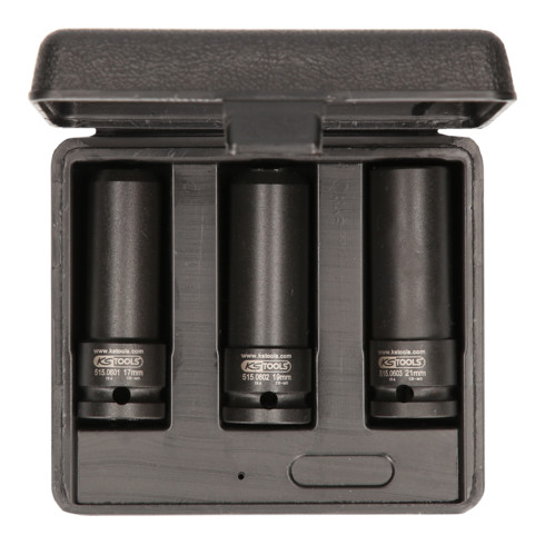 KS Tools 1/2 Zoll Spezial-Kraft-Stecknuss-Satz für geschraubte Spurplatten, 3-tlg.