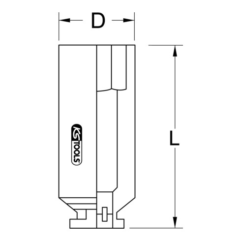 KS Tools 1/2" Zylinderkopf-Schlüssel mit Spezialprofil für PSA, 13mm