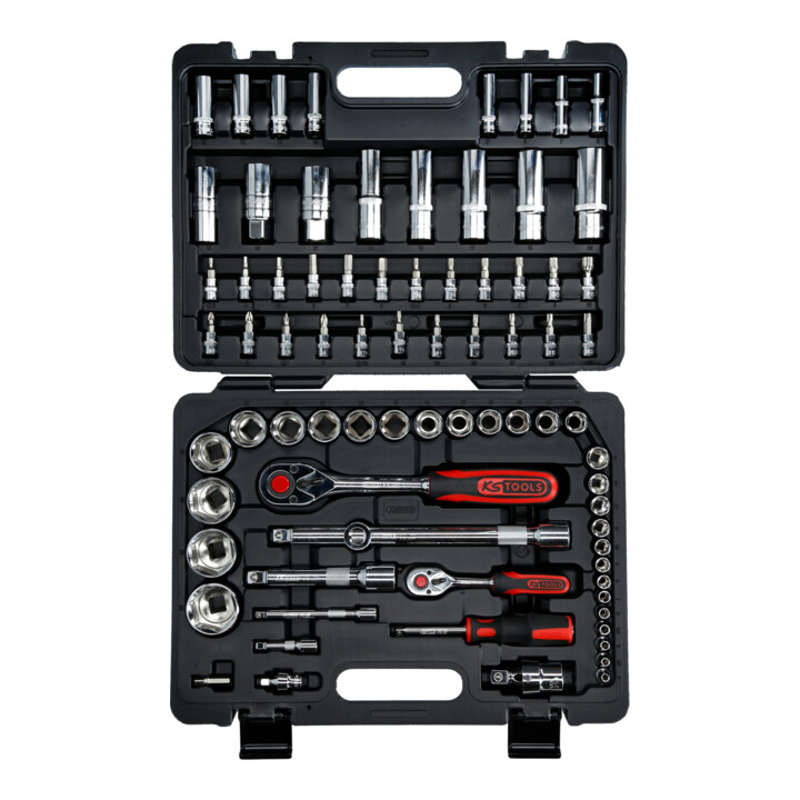 KS Tools 1/4"+1/2" CHROMEplus Coffret de douilles, 78 pcs.