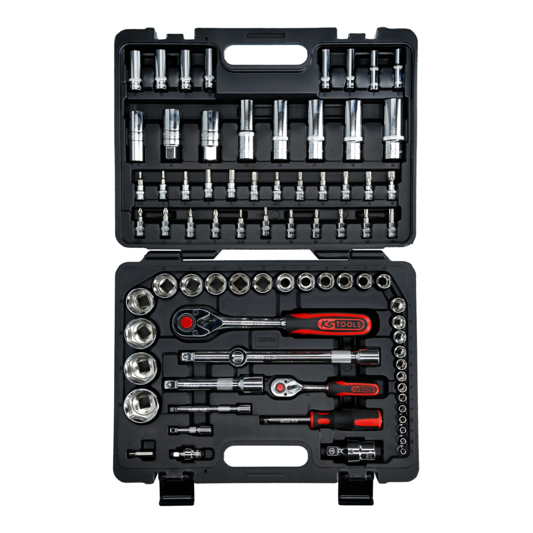 KS Tools 1/4"+1/2" CHROMEplus dopsleutelset, 78-delig