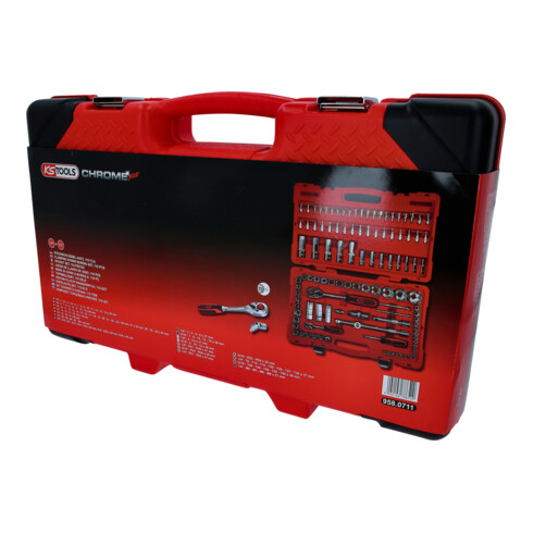 KS Tools 1/4"+1/2" CHROMEplus set de clés à douille, 110 pcs.
