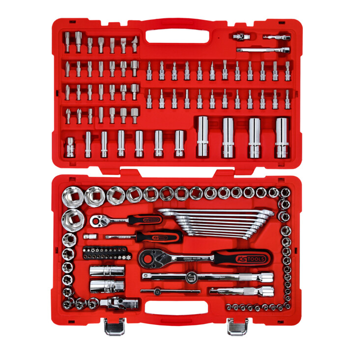 KS Tools 1/4"+1/2" CHROMEplus set de clés à douille, 151 pcs.