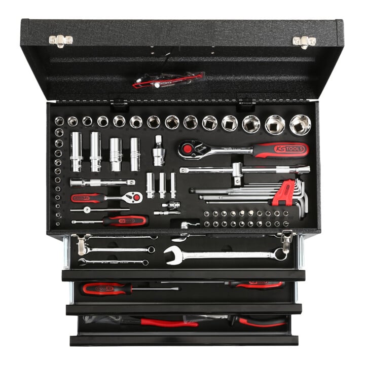 KS Tools 1/4"+1/2" CHROMEplus Universal-Werkzeug-Satz, 99-teilig