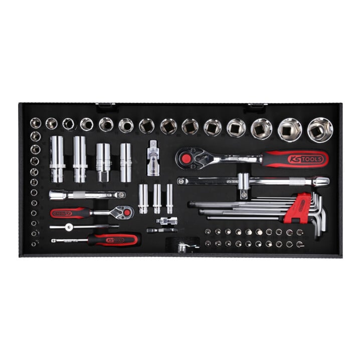 KS Tools 1/4"+1/2" CHROMEplus Universal-Werkzeug-Satz, 99-teilig GEAR