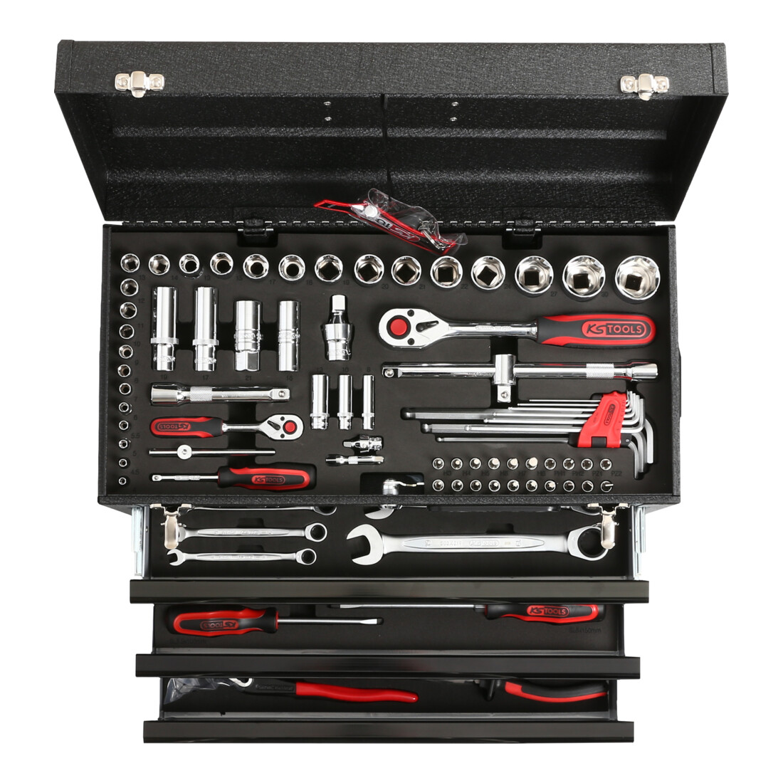 KS Tools 1/4"+1/2" CHROMEplus universele gereedschapsset, 99-delig GEAR