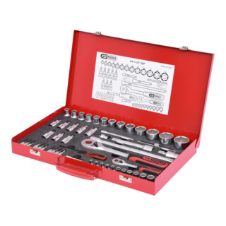 KS Tools 1/4"+1/2" Coffret de douilles, 52 pcs.