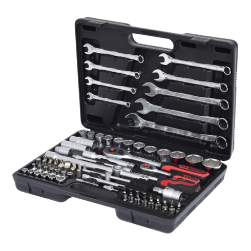 KS Tools 1/4"+1/2" Coffret de douilles, 82 pcs.