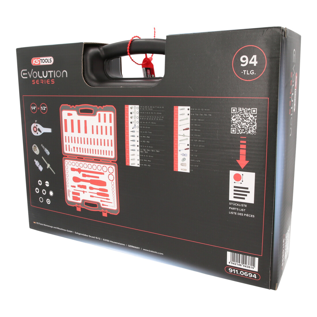 KS Tools 1/4"+1/2" Coffret de douilles, 94 pcs.