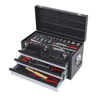 KS Tools 1/4"+1/2" Coffret d'outils universels CHROMEplus, 99 pcs. pouce