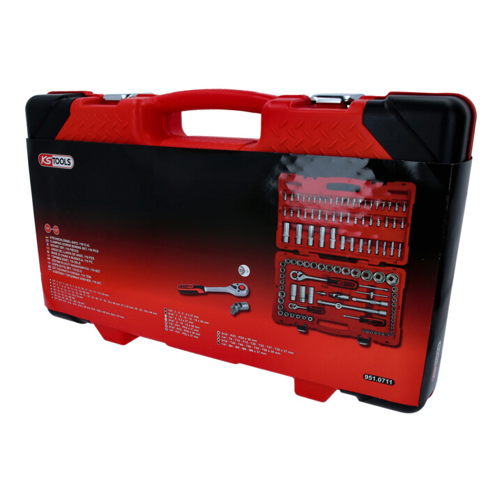 KS Tools 1/4"+1/2" dopsleutelset, 110 st.
