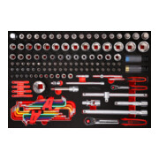 KS Tools 1/4" + 1/2" dopsleutelset in schuimrubberen inlage, 137 st.