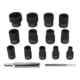 KS Tools 1/4"+1/2" Jeux de douilles à chocs spirales,15 pcs.