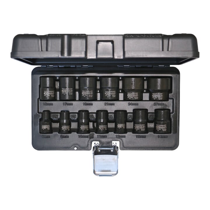KS Tools 1/4"+1/2" spiraalprofiel dopsleutelset, 15 delig