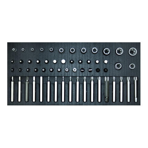 KS Tools 1/4"-1/2" TX dopsleutel en bitset, 57-delig, in 1/3 systeem insteek