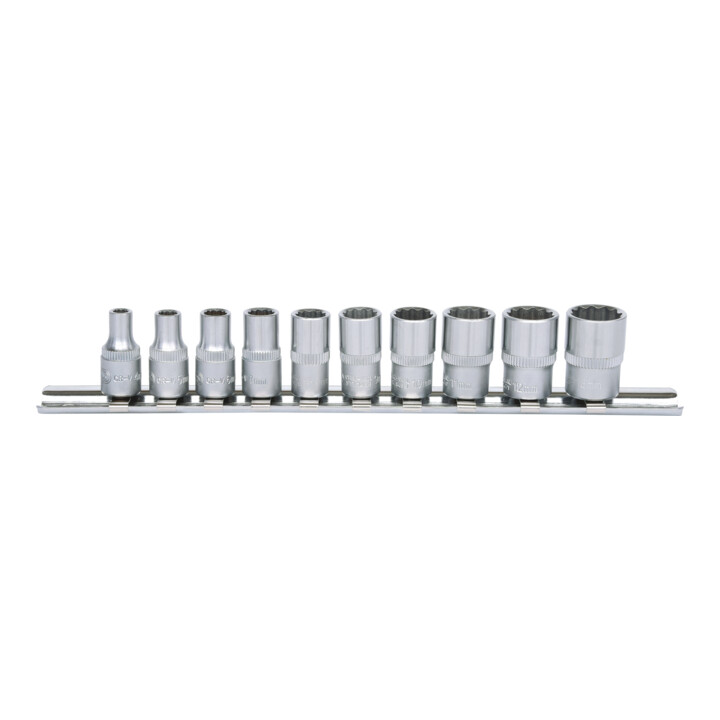 KS Tools 1/4" 12-kant-Stecknuss-Satz, 10-teilig