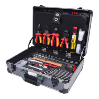 KS Tools 1/4'' + 1/2“ Elektriker-Werkzeugkoffer, 128-tlg.