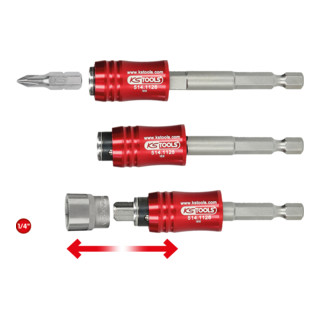 KS Tools 1/4" 2in1 Schnellwechsel-Bithalter