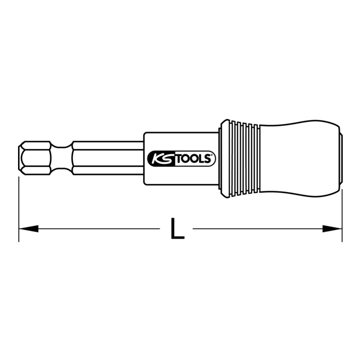 KS Tools 1/4" 2in1 Schnellwechsel-Bithalter