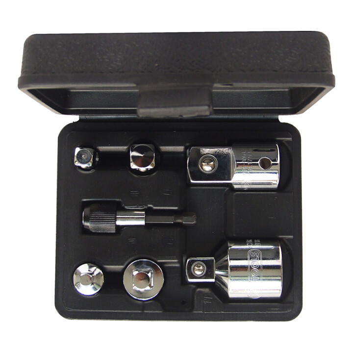 KS Tools 1/4"+3/8"+1/2"+3/4" CHROMEplus vergrotings- en verkleinadapterset, 7-delig.