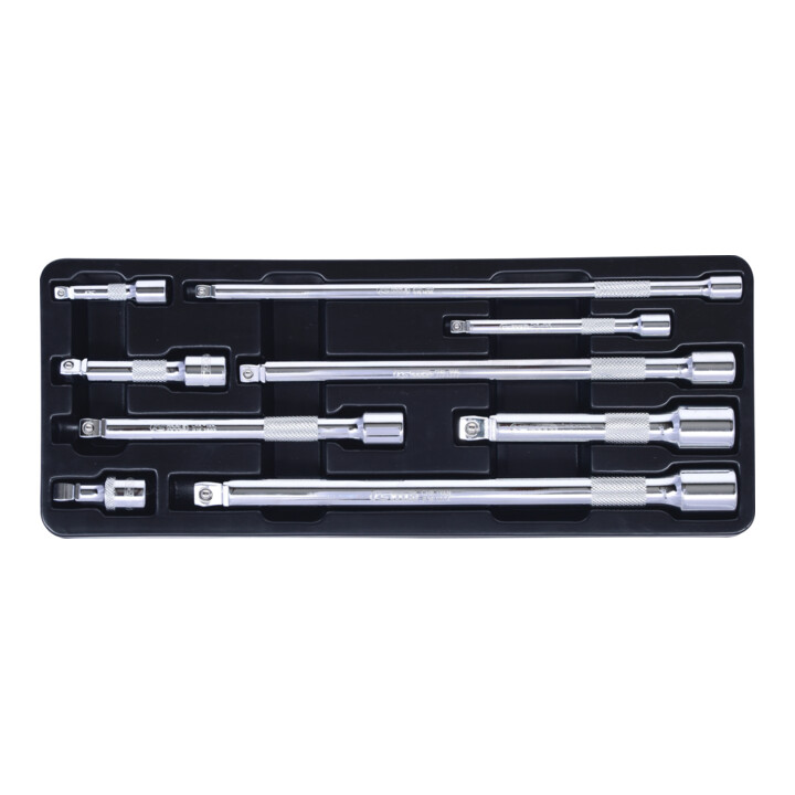 KS Tools 1/4"+3/8"+1/2" CHROMEplus kantelverlengset, 9-delig