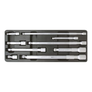 KS Tools 1/4"+3/8"+1/2" CHROMEplus Kipp-Verlängerungs-Satz, 9-teilig