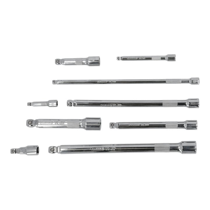 KS Tools 1/4"+3/8"+1/2" CHROMEplus Kipp-Verlängerungs-Satz, 9-teilig