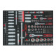 KS Tools 1/4"+3/8"+1/2" dopsleutelset, 195 stuks in 1/1 systeem insteek